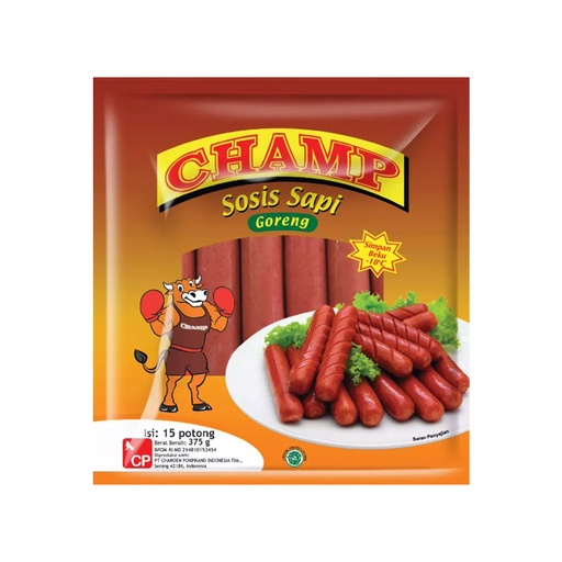 CHAMP BEEF SAUSAGE GORENG 375 GR – lotte-grosir-kelapa-gading | Lotte ...