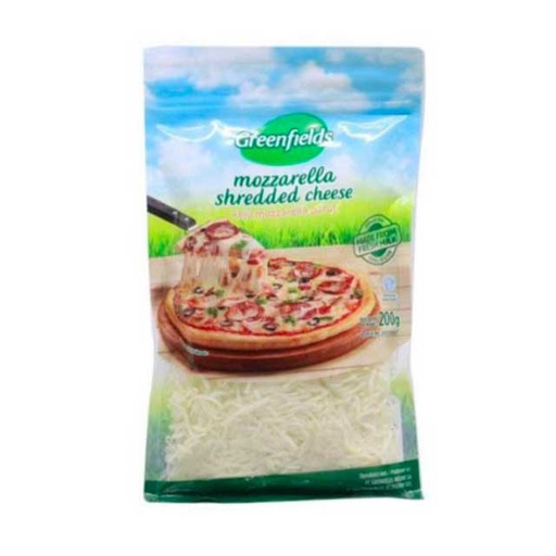 GREENFIELDS MZRL CHEESE SHREDDED 200GR – Lotte Grosir Alam Sutera ...