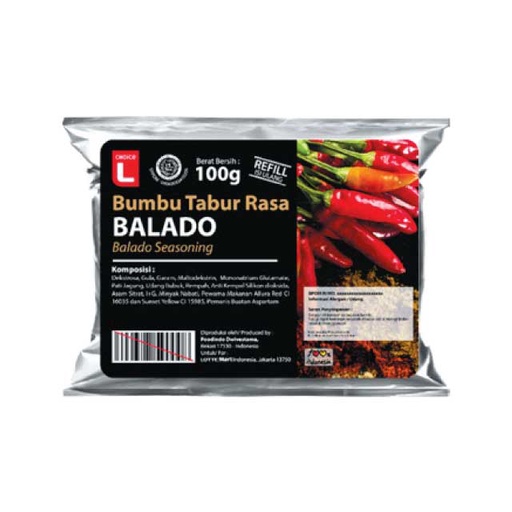 CHOICE L BUMBU KENTANG BALADO 100 GR – Lotte Grosir Serang | Lotte ...